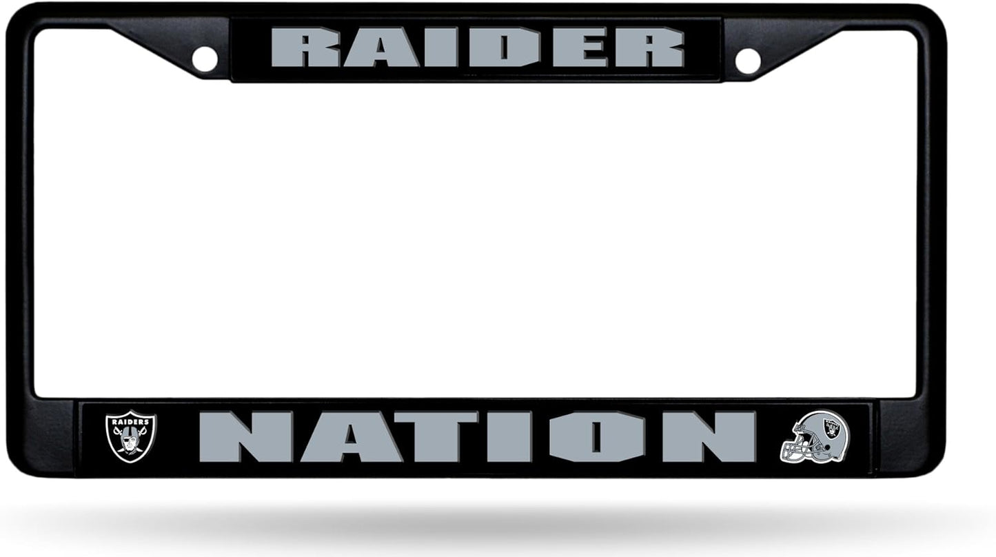Raider Nation Black License Plate Frame