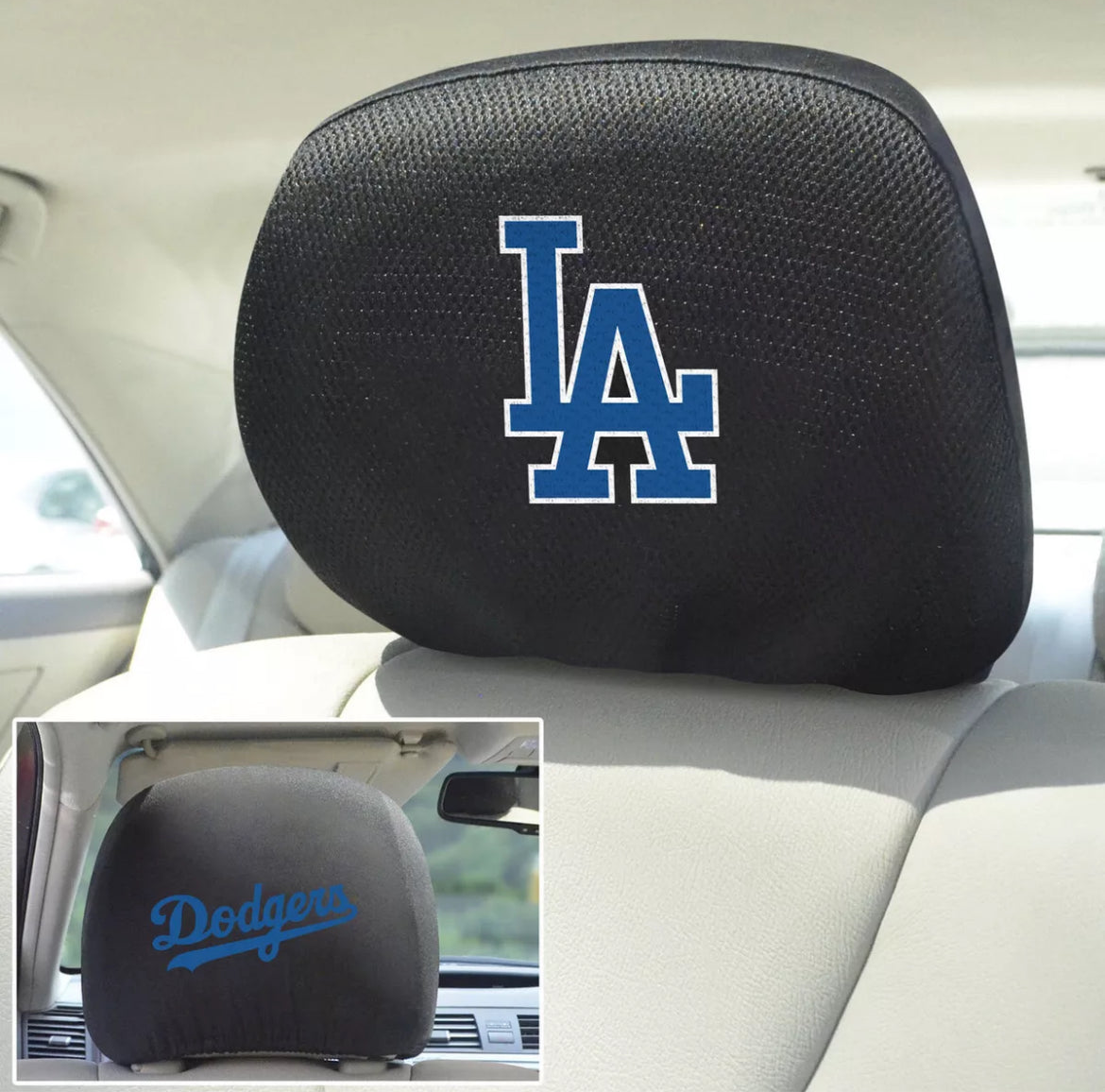 MLB Los Angels Dodgers Mesh Headrest Covers