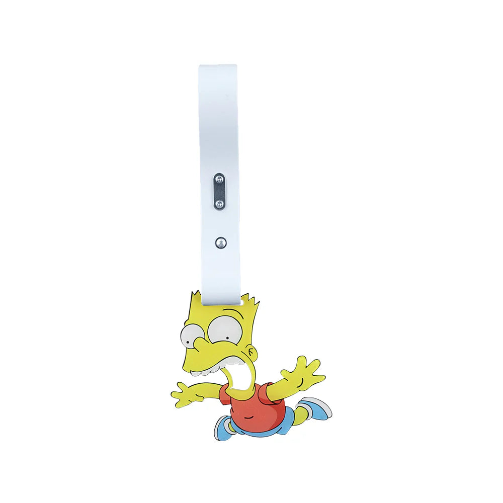 Bart Simpson JDM Tsurikawa White PU Strap