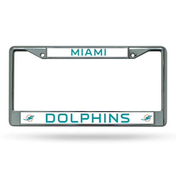 Miami Dolphins White License Plate Frame
