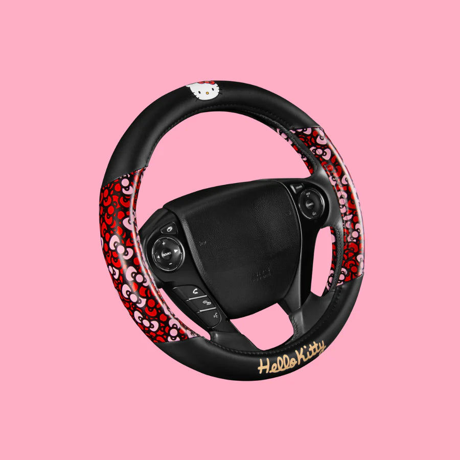 Sanrio Hello Kitty Black Steering Wheel Cover