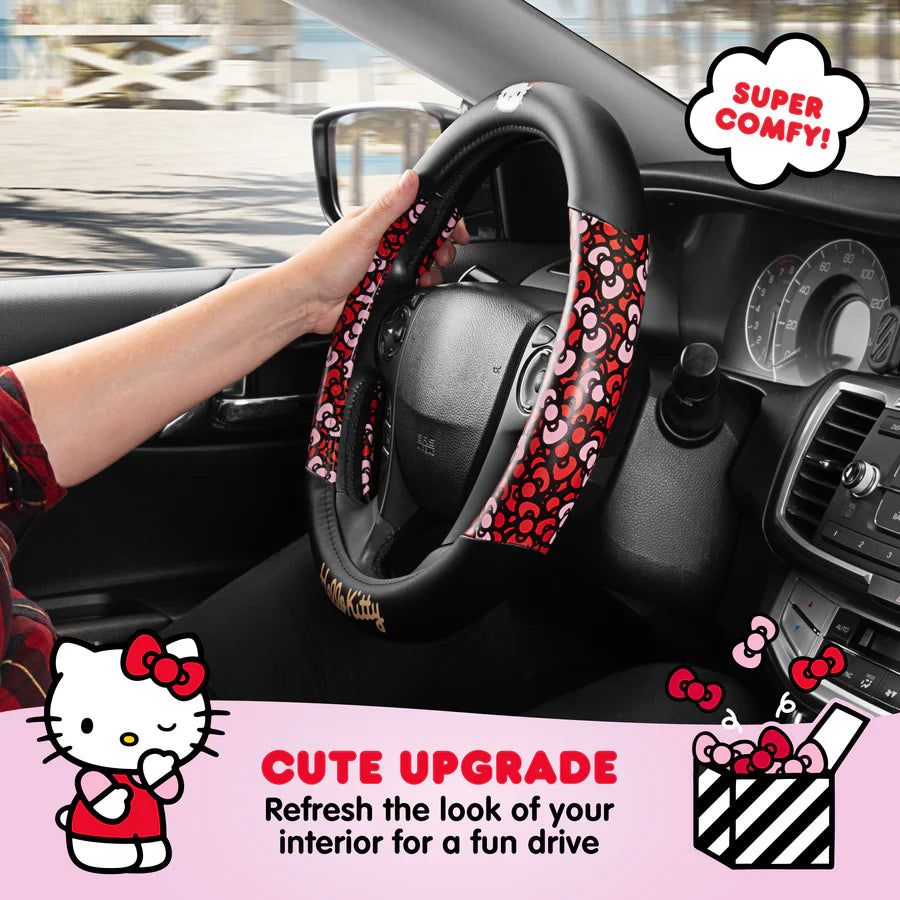 Sanrio Hello Kitty Black Steering Wheel Cover