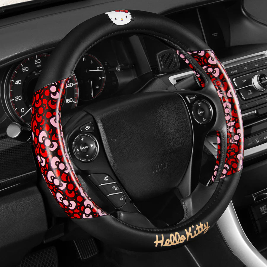 Sanrio Hello Kitty Black Steering Wheel Cover