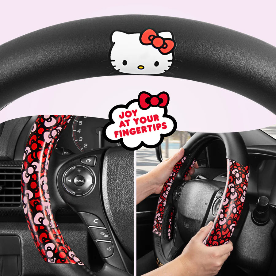 Sanrio Hello Kitty Black Steering Wheel Cover