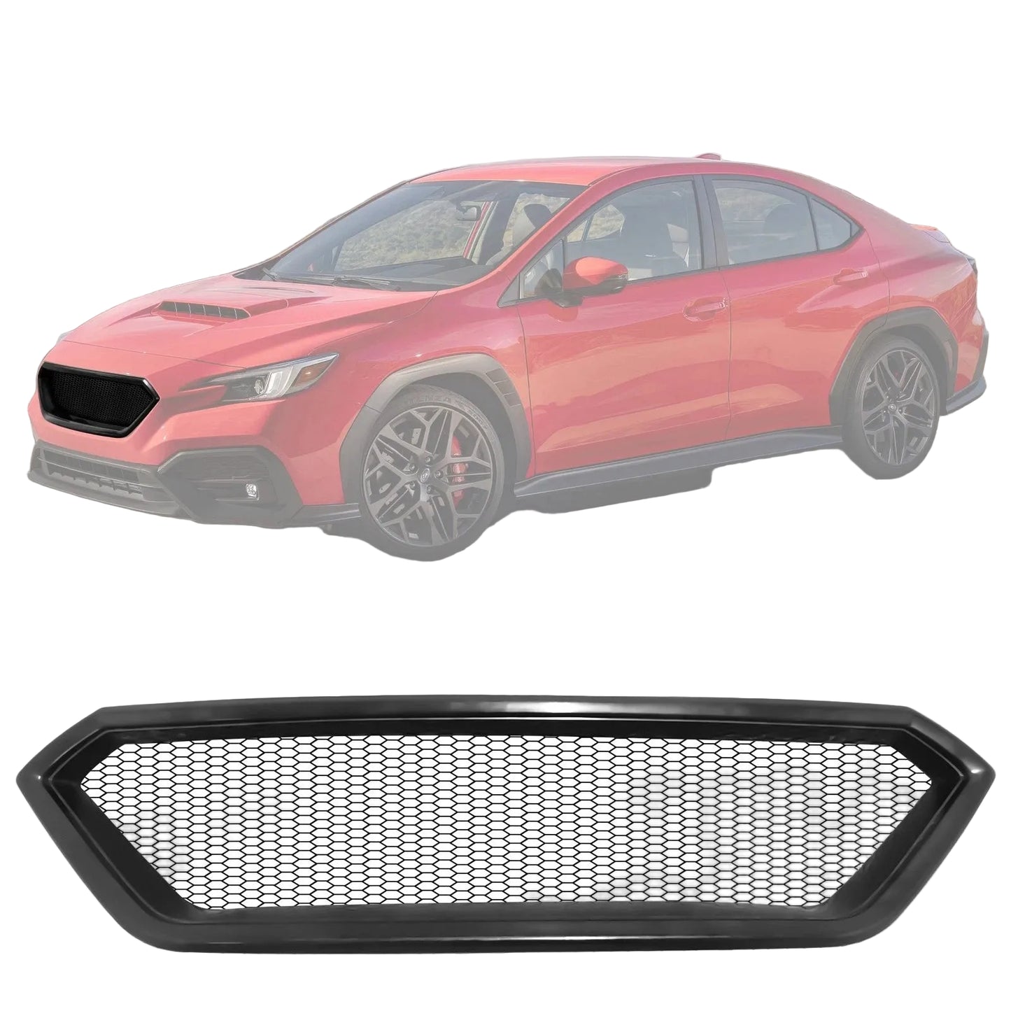 22-26 Subaru WRX Front Bumper Upper Grille Mesh Center Grill Cover Unpainted