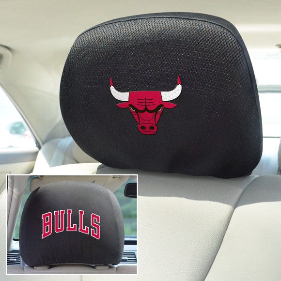 Chicago Bulls Mesh Headrest Covers