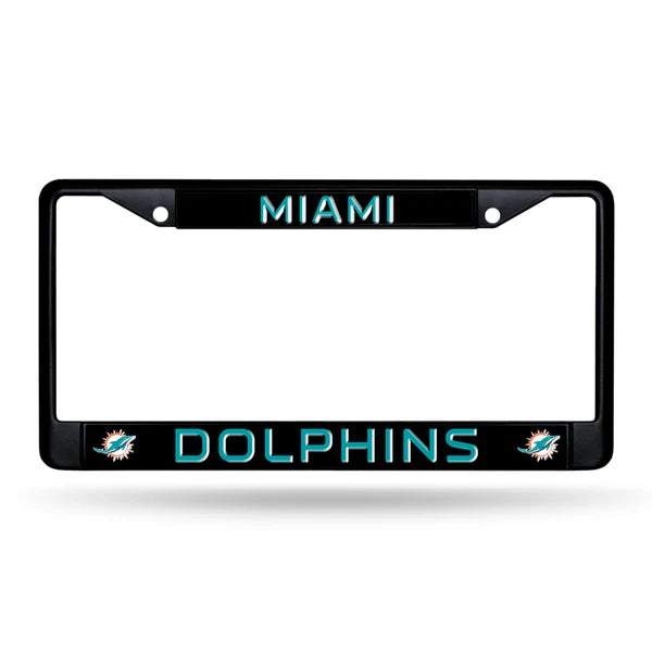 Miami Dolphins Black License Plate Frame