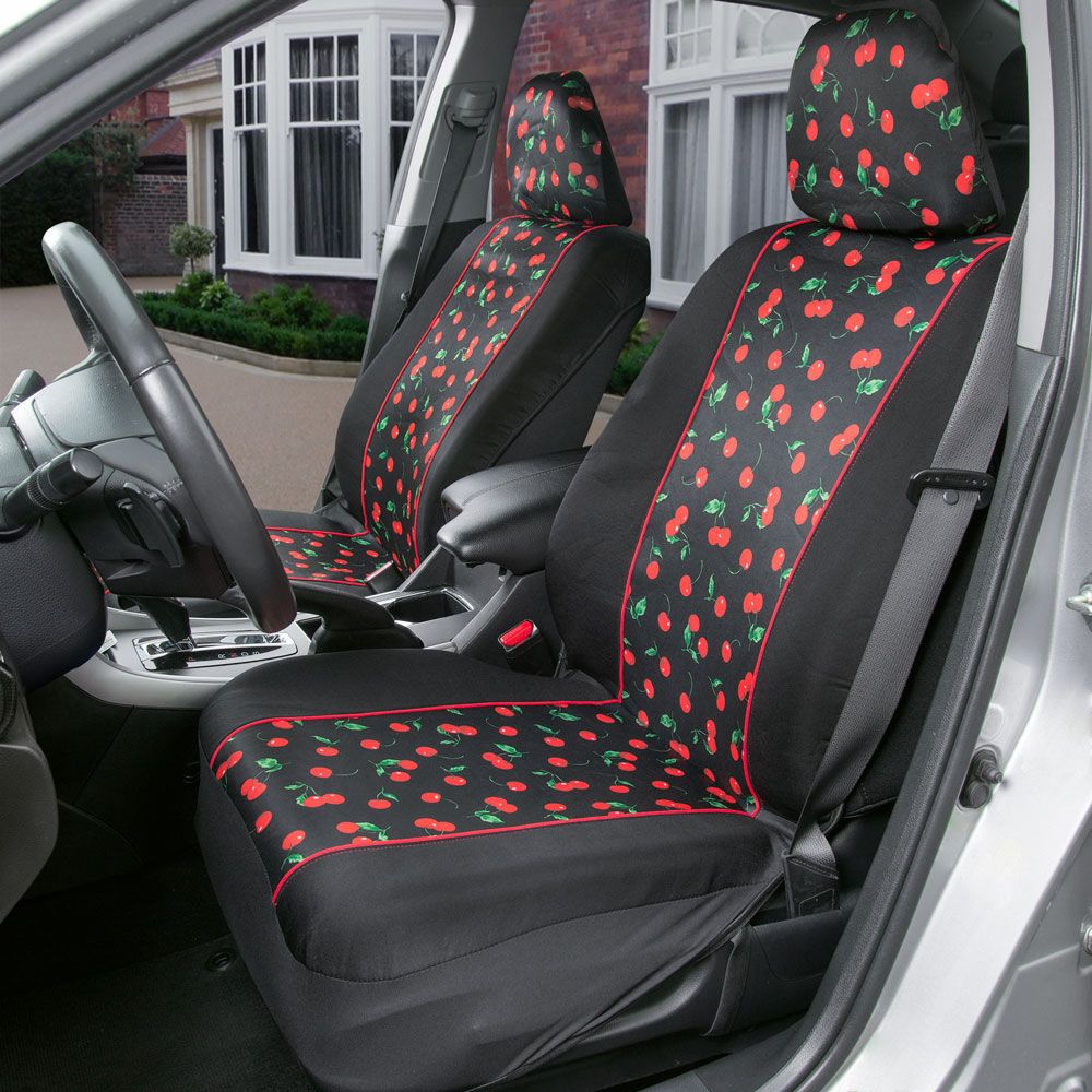2PC Front Lush Leopard Sideless Seat Covers