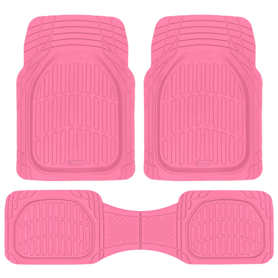 3pc Pink Universal Floor Mats