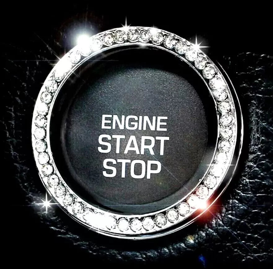 Silver Diamond Push Ring Button