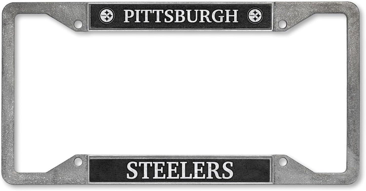 Steelers Pewter License Plate Frame