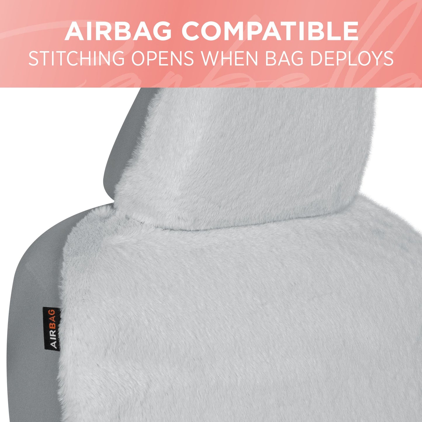 Faux Fur Grey Seat Covers