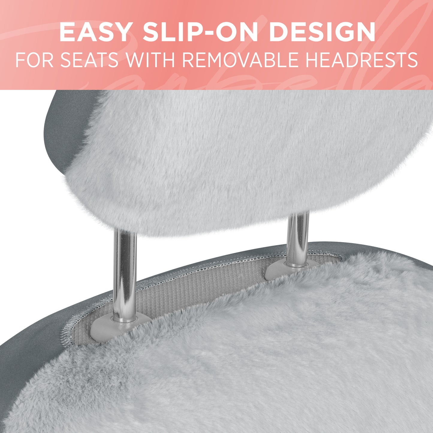 Faux Fur Grey Seat Covers