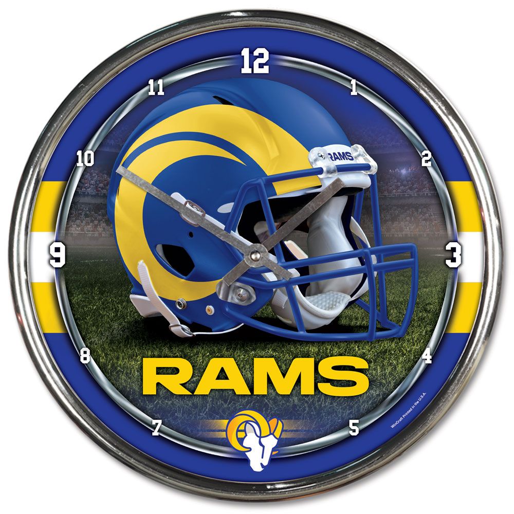 NFL Los Angeles Rams Chrome Clock