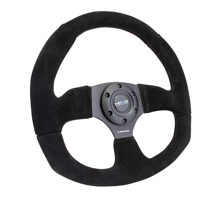 NRG Steering Wheel Flat Bottom Steering Wheel Suede