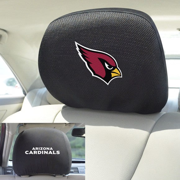 NFL Arizona Cardinals Mesh Headrest Covers - Black