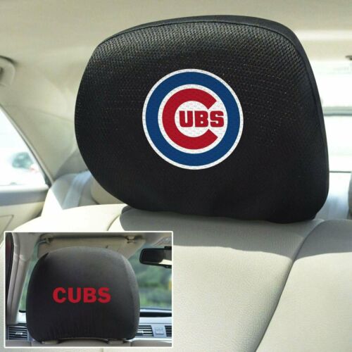 MLB Chicago Cubs Mesh Headrest Covers - Black