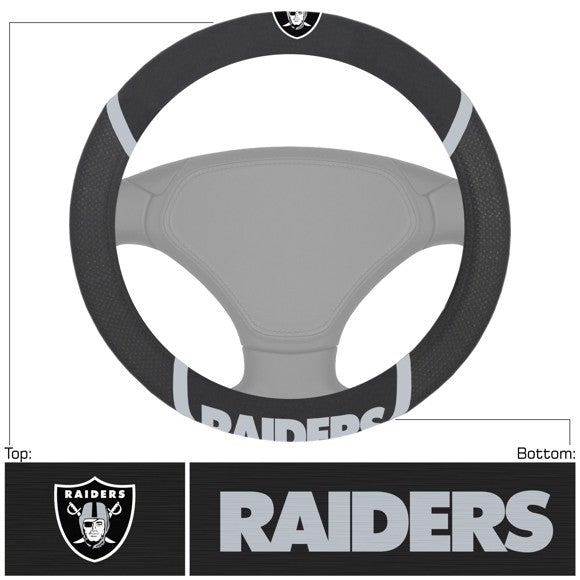 NFL Las Vegas Raiders Mesh Steering Wheel Cover
