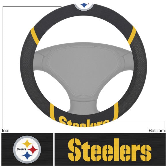 NFL Pittsburgh Steelers Mesh Steering Wheel Cover