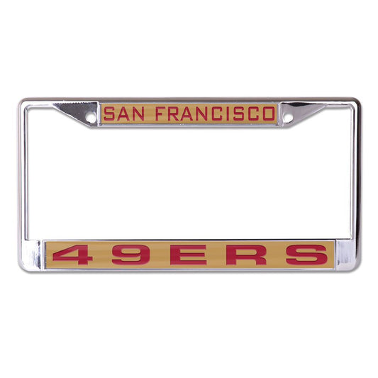 49ers Gold Laser Chrome License Plate Frame