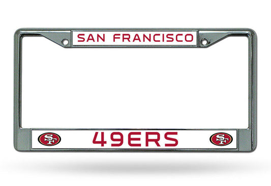 49ers White License Plate Frame