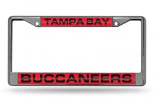 Tampa Bay Buccaneers Chrome Laser License Plate Frame