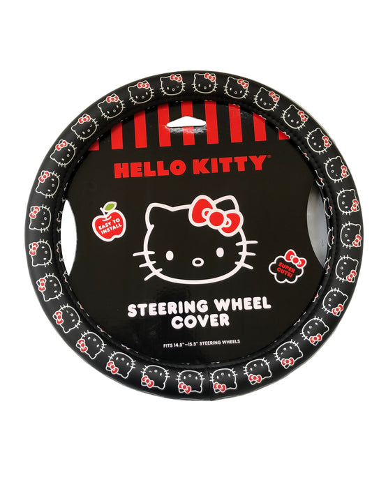 Hello Kitty Faces Black Steering Wheel Cover