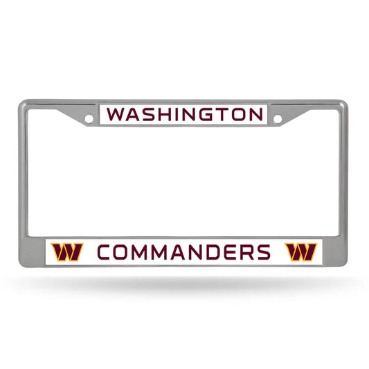 Washington Commanders White License Plate Frame