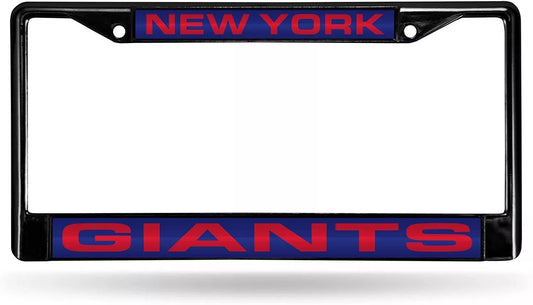 Giants Black Laser License Plate Frame