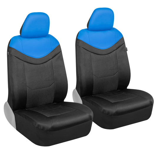2 Front Black & Blue Premium Mesh Seat covers