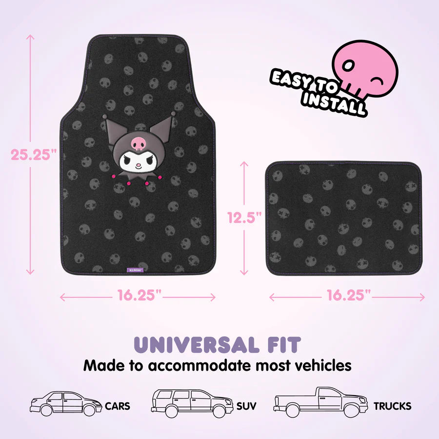 Kuromi 4pc Carpet Floor Mats