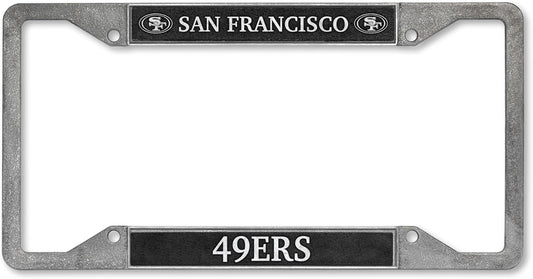 49ers Pewter License Plate Frame