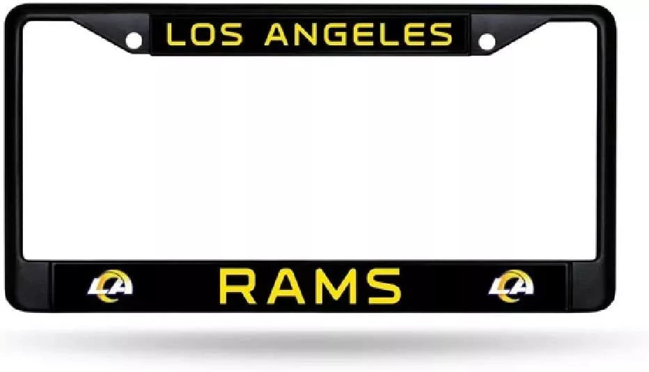 Rams Black License Plate Frame