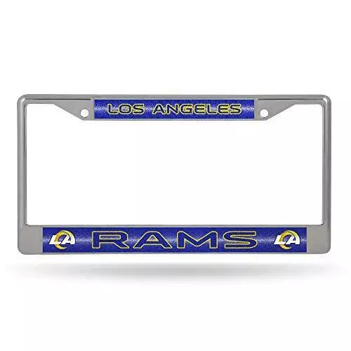 Rams Glitter License Plate Frame