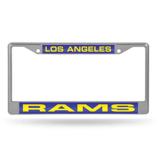 Rams Chrome Laser License Plate Frame