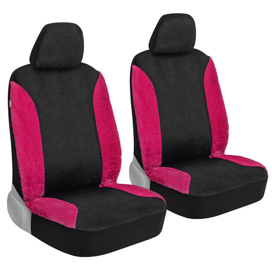 2PC Front Faux Wool Sideless Seat Covers