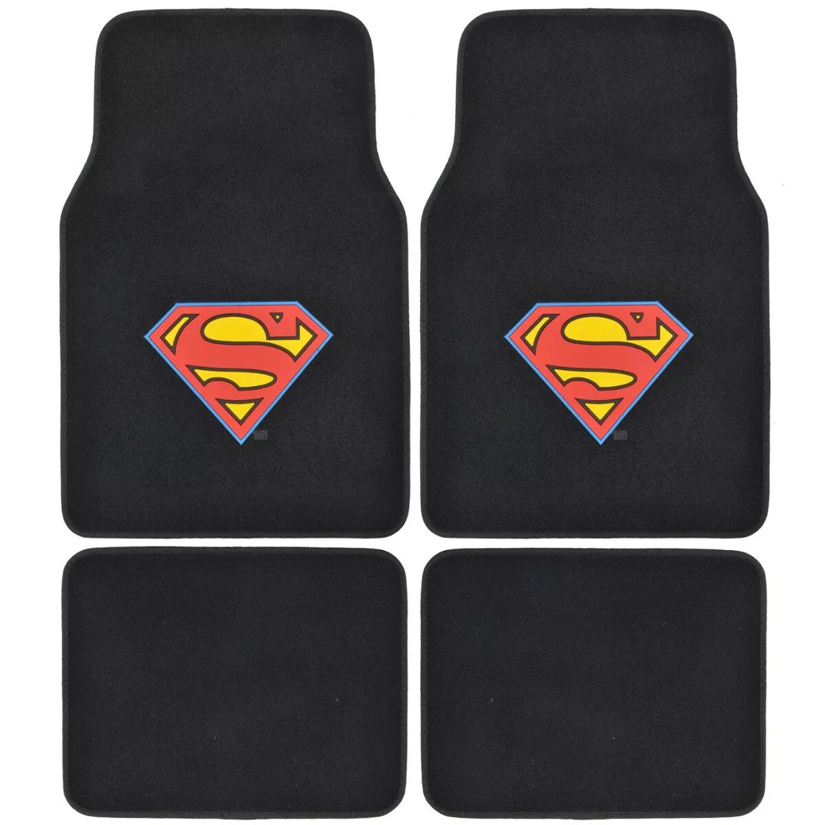 Superman 4PC Carpet Floor Mats