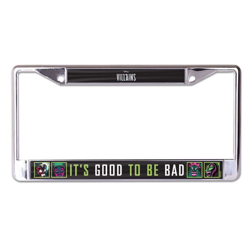 Villans It's Good To Be Bad License Plate Frame