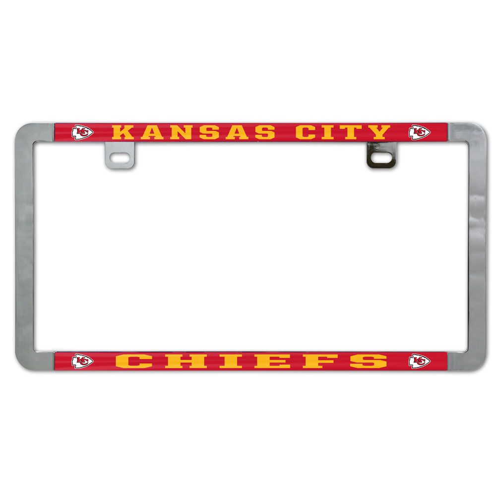 Chiefs Metal Slim License Plate Frame