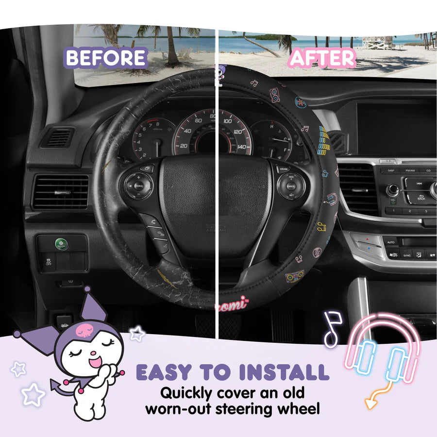 Kuromi Steering Wheel Cover