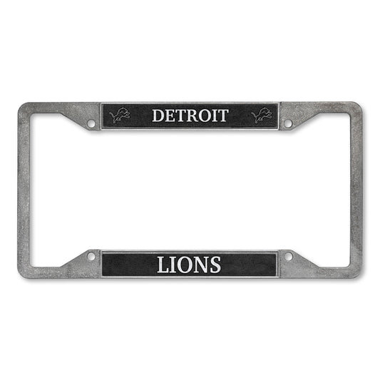 Lions Pewter License Plate Frame