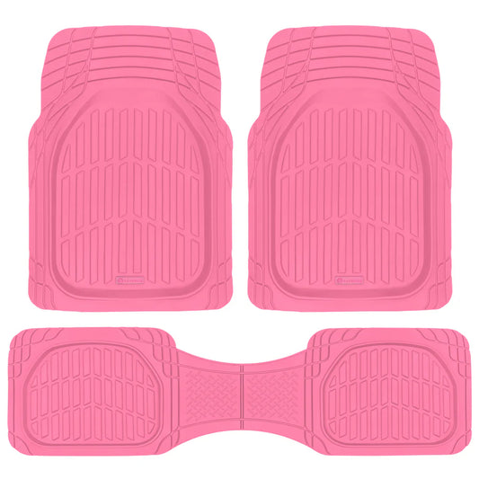3pc Pink Universal Floor Mats