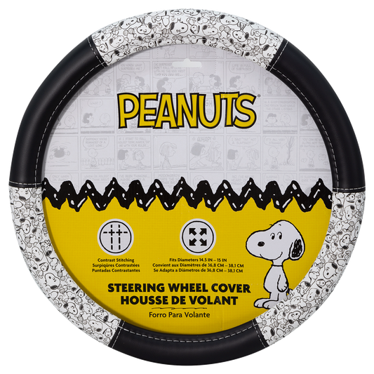 Snoopy Peanuts White Steering Wheel Covers