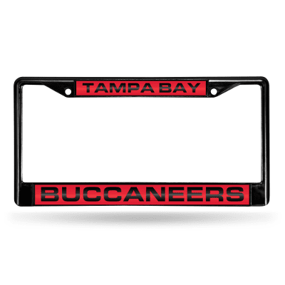 Tampa Bay Buccaneers Black Laser License Plate Frame