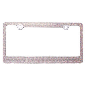 Popular Brilliant Crystal Metal License Plate Frame – AB