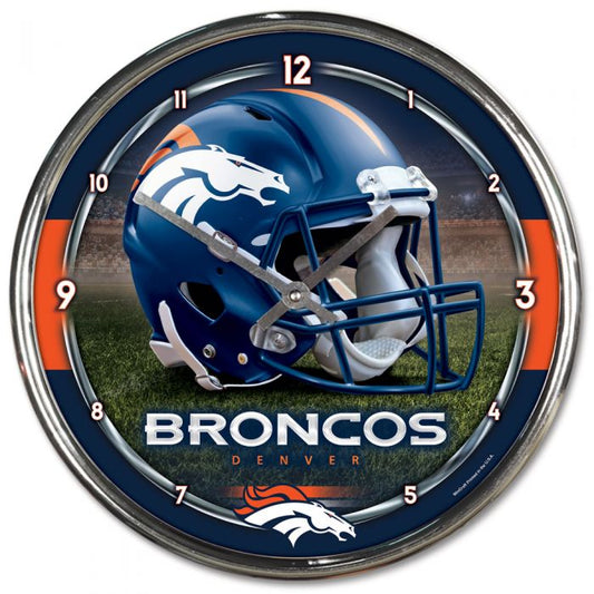 NFL Denver Broncos Chrome clock