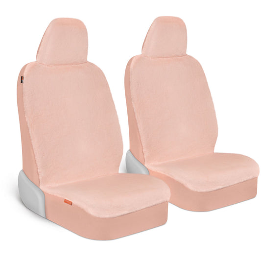 Faux Fur Soft Pink Seat Covers