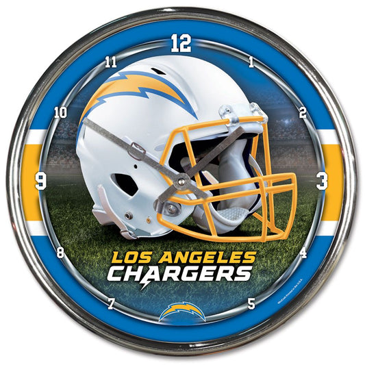 NFL Los Angeles Chargers Chrome Clock