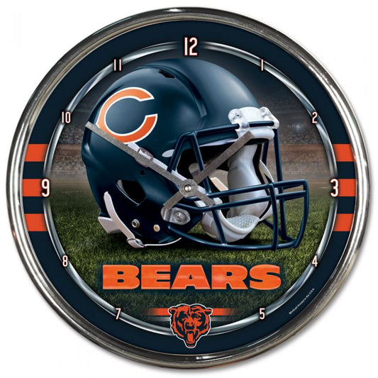 NFL Chicago Bears Chrome Clock