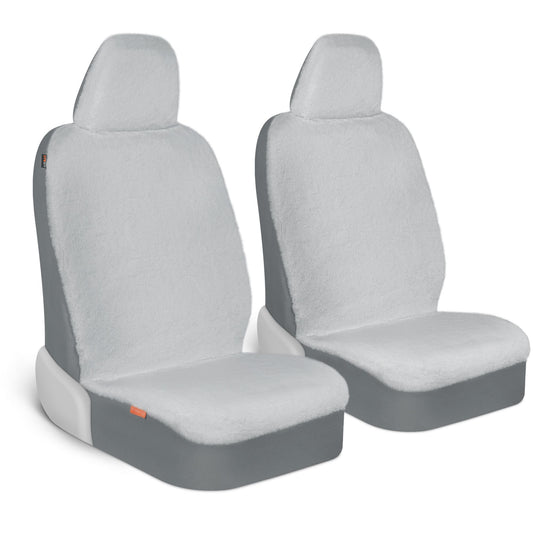 Faux Fur Grey Seat Covers